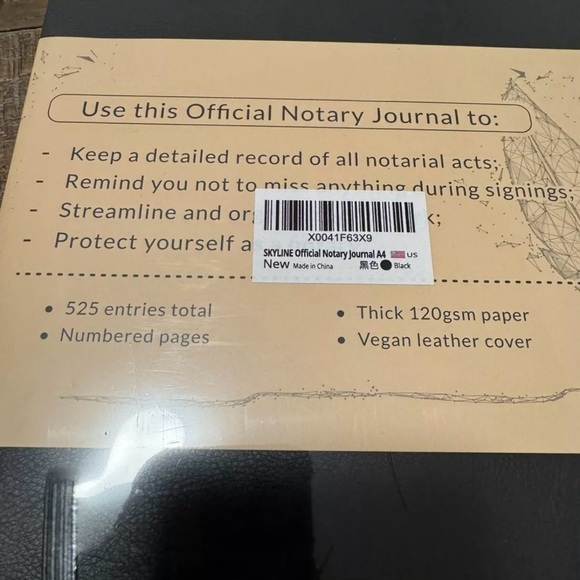 Skyline NOTARY JOURNAL State Journal of Notarial Acts Public Record Book A4 525 - Picture 5 of 5